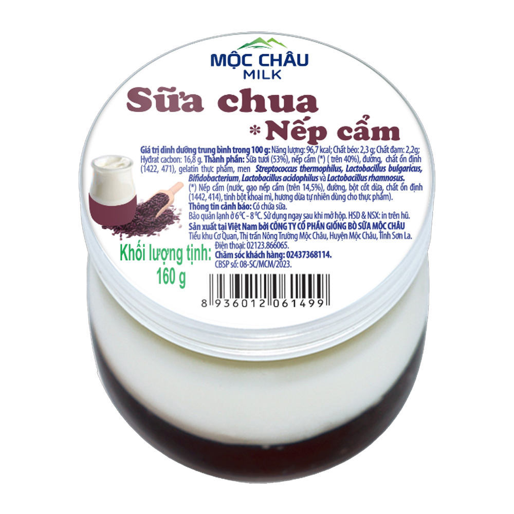 Sữa chua ăn Mộc Châu nếp cẩm 160g