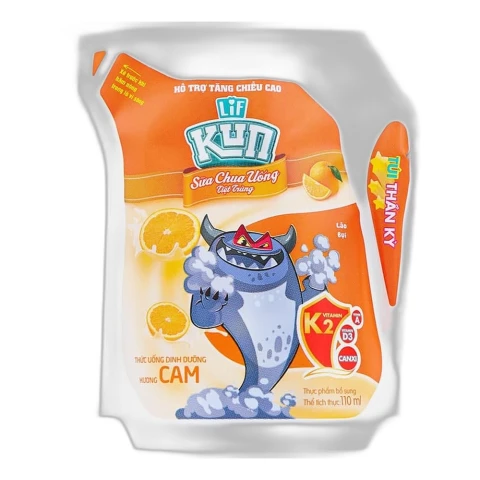 Sữa chua uống LIF Kun hương cam túi 110ml