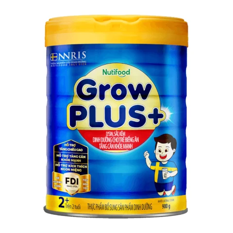 SB Nutifood Grow Plus2+( xanh) tăng cân, trên 2T 900gr