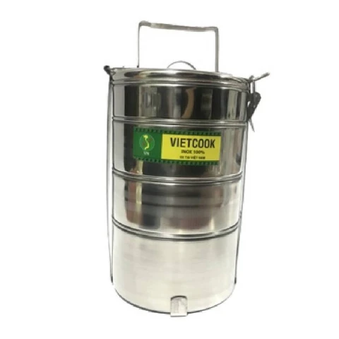 Cà mèn inox 14 Vietcook inox 2 ngăn-14cm 