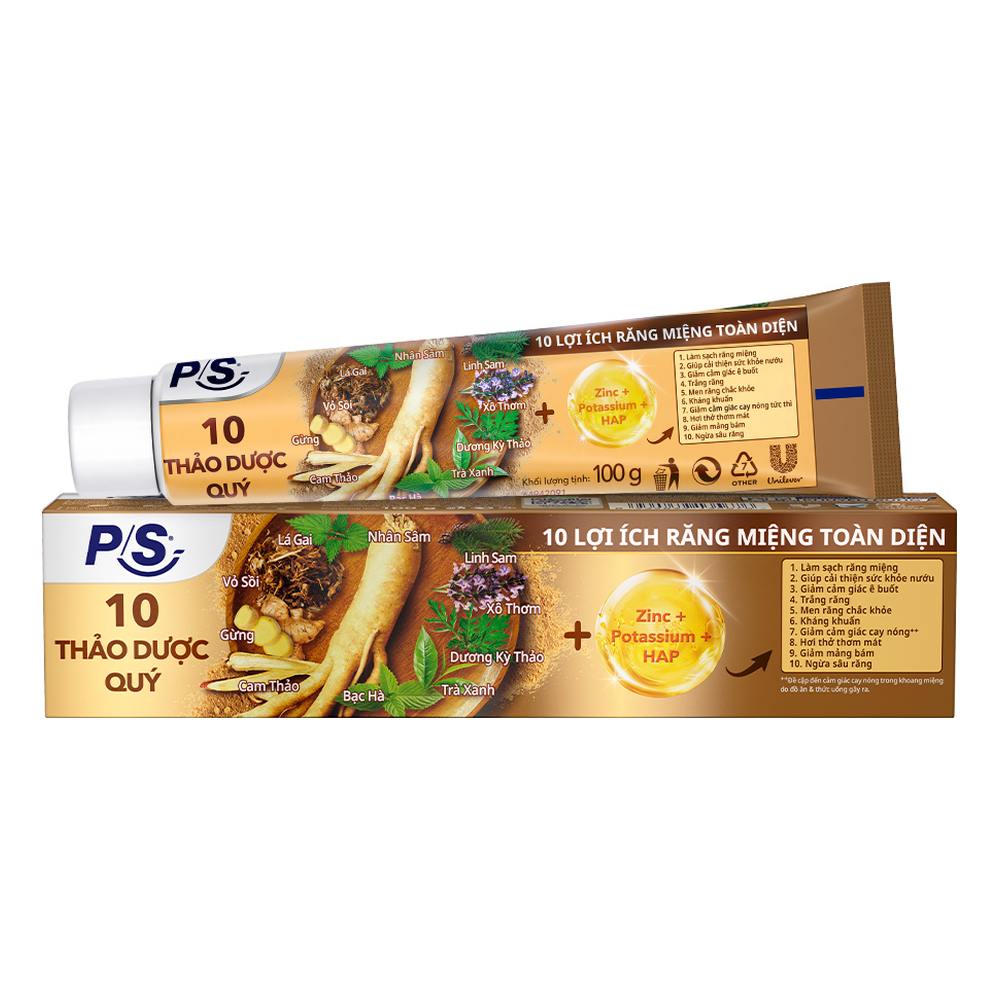 Kem đánh răng P/S Thảo Dược 100g/60 ống
