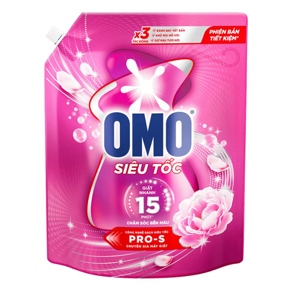 OMO NG siêu tốc chăm sóc bền màu túi 3.4Kg/4