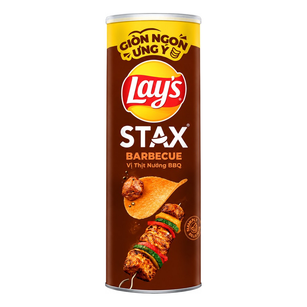 Lay's Stax khoai tây miếng vị thịt nướng BBQ 90gr