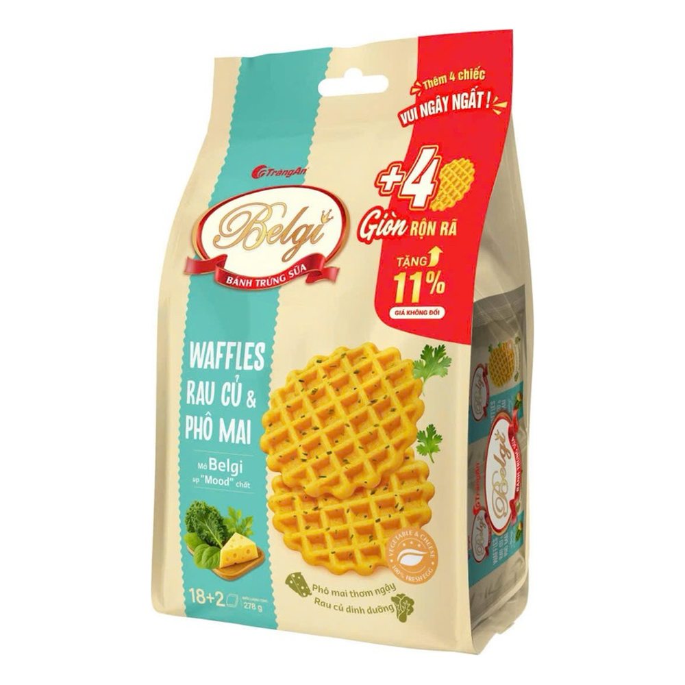 Bánh Belgi vị rau củ và phô mai hộp125gr/20