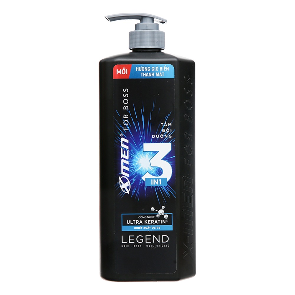 Tắm gội dưỡng Xmen  For boss 3 in1H. gió biển thanh mát   850g