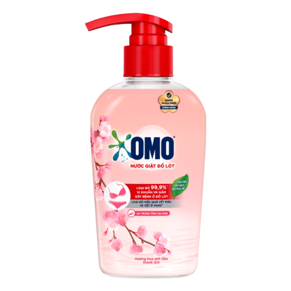 Nước giặt OMO đồ lót hương hoa anh đào 300g/24