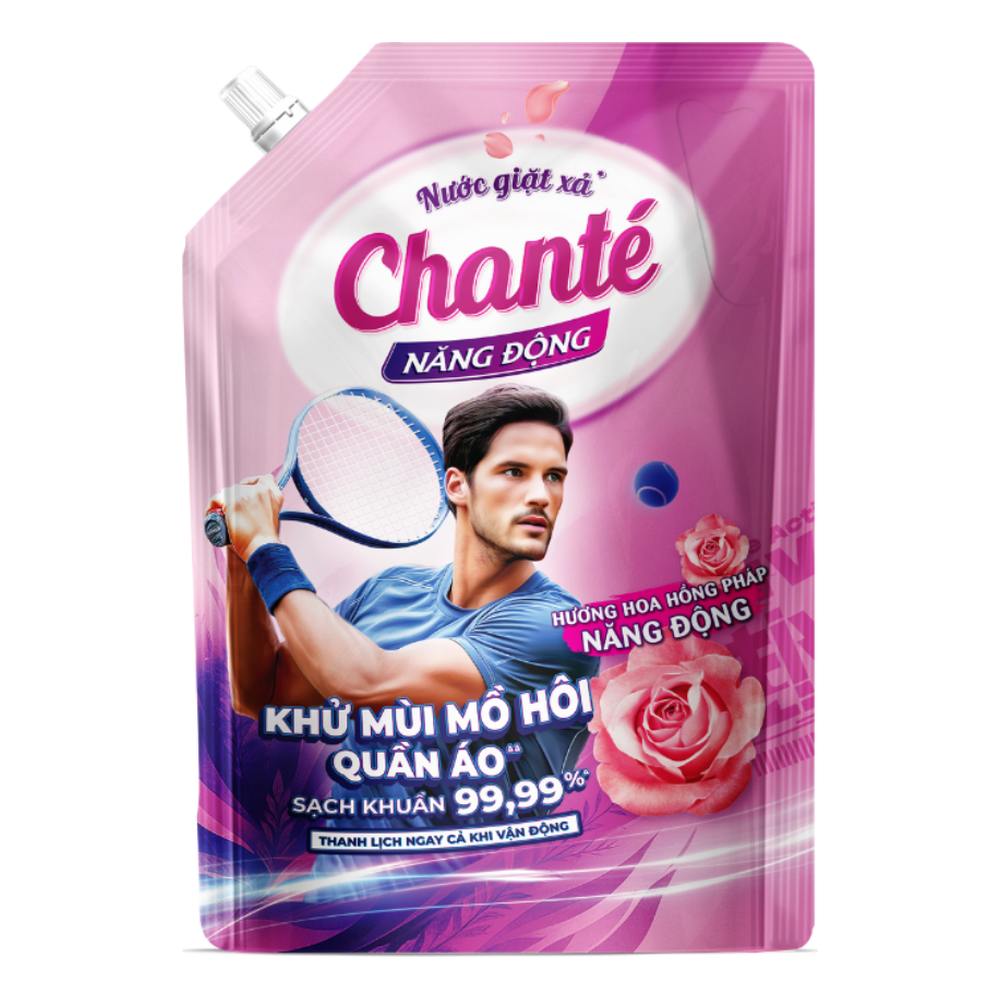 Nước giặt xả Chanté Active CC 8in1 năng động túi 3.2kg/4
