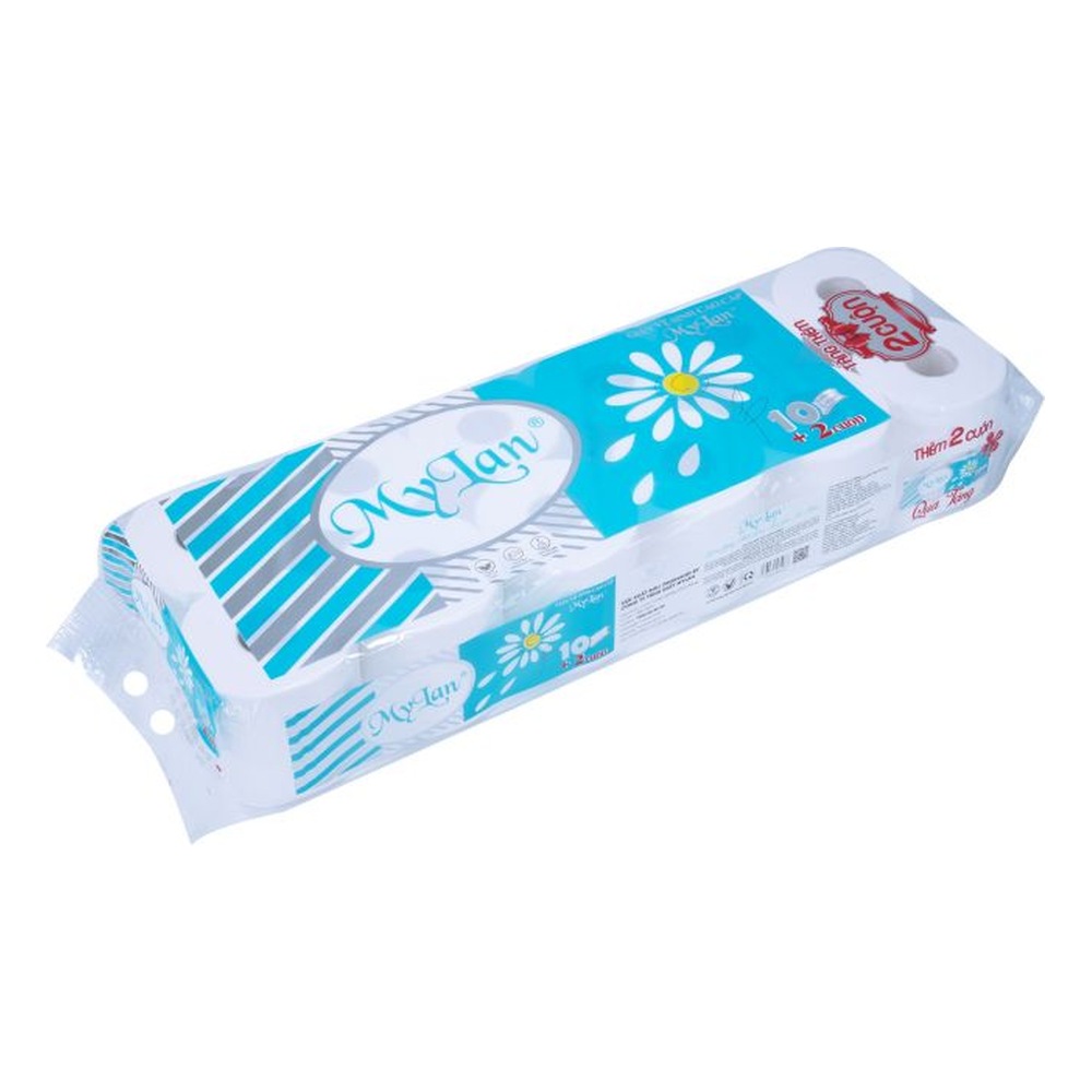 Giấy vệ sinh hoa cúc có lõi 10 cuộn /Lốc , 10 lốc / T