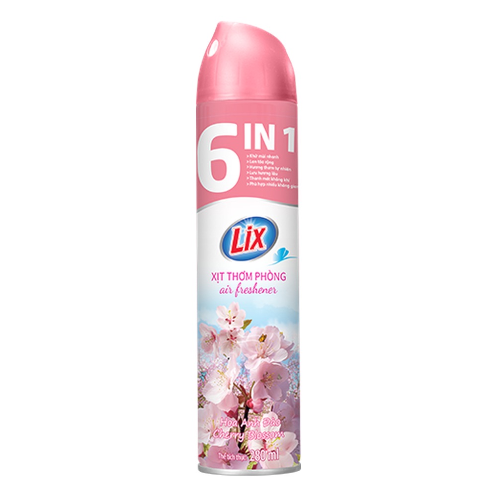 Xịt thơm phòng Lix Hương hoa anh đào 280ml /12