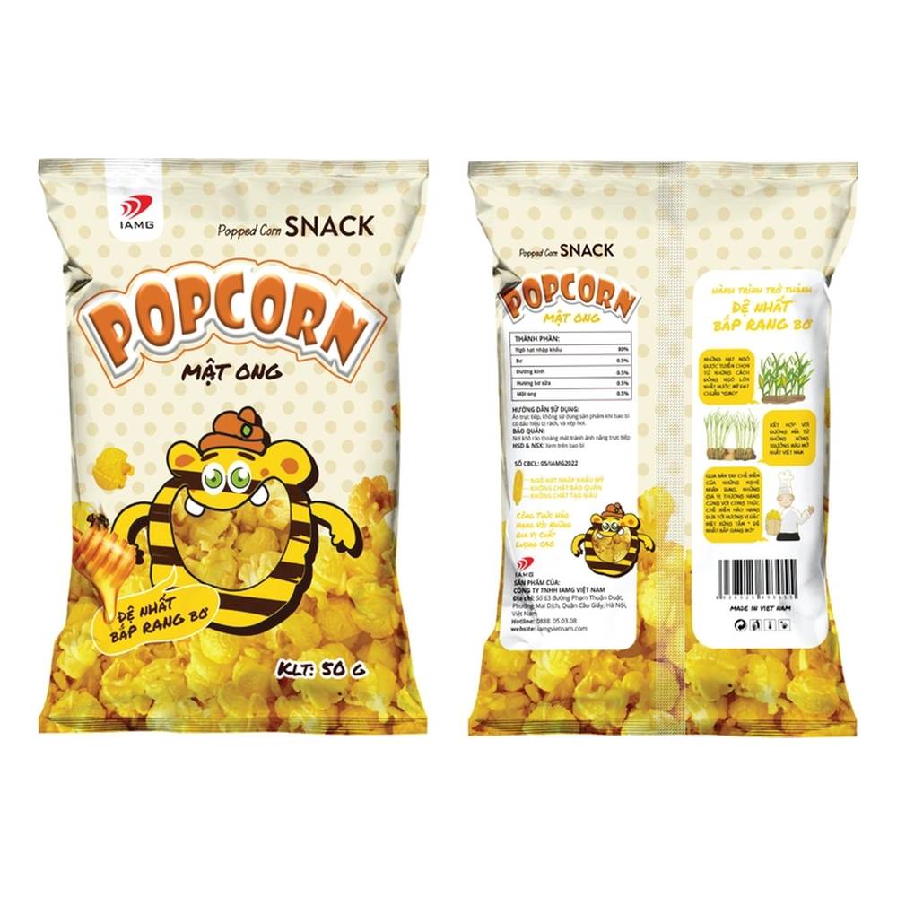 Bắp rang bơ Popcorn mật ong IAMG 50gr
