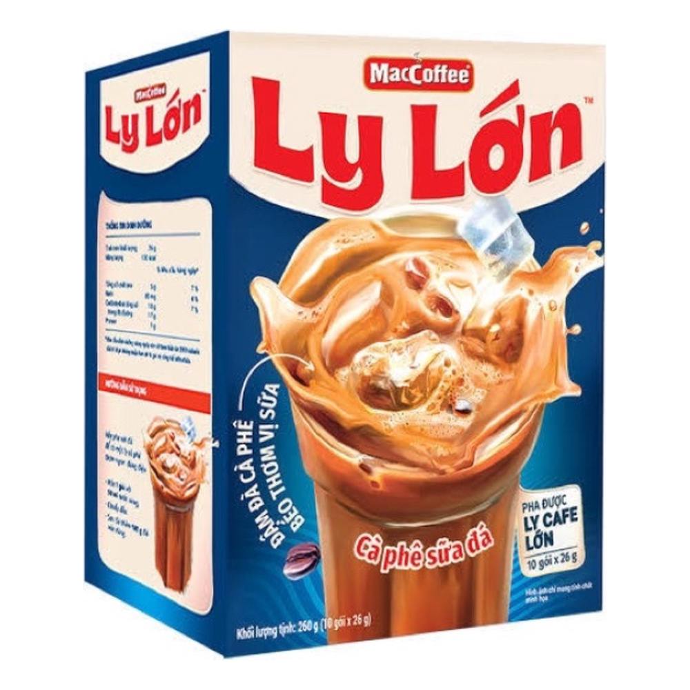 Cà phê sữa đá MacCoffee Ly Lớn 260gr (10 gói*26gr)60