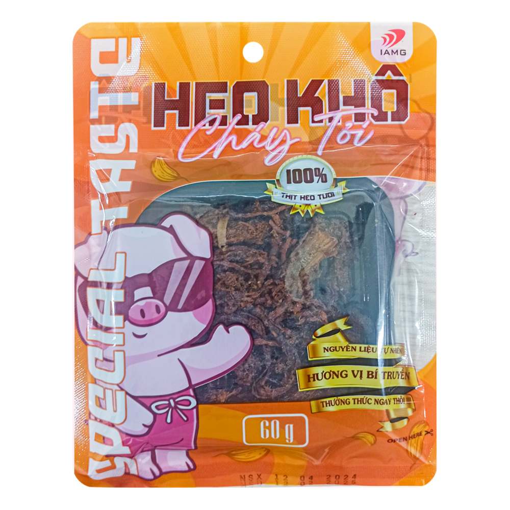 Heo khô cháy tỏi IAMG 60gr
