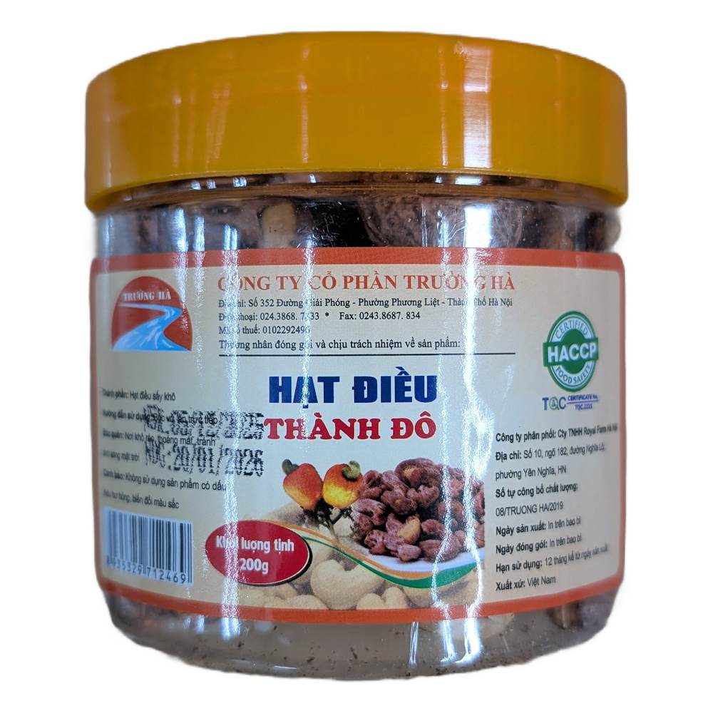 Hạt điều Thành Đô hộp 200gr