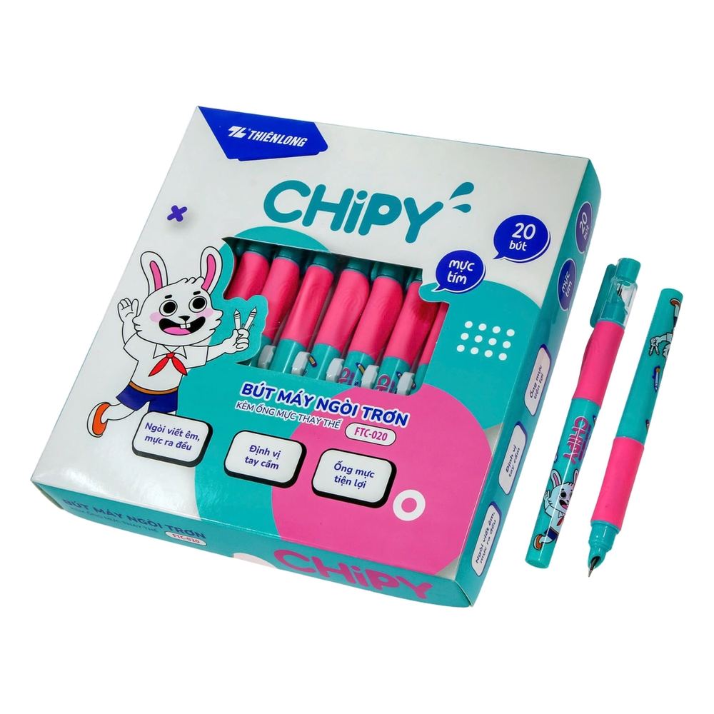 Bút máy TL Chipy ngòi trơn FTC-020 tím 10C/H