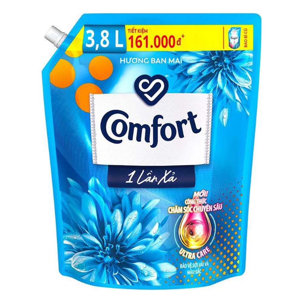Nước xả vải Comfort 1 lần xả hương Ban Mai túi  3.1L
