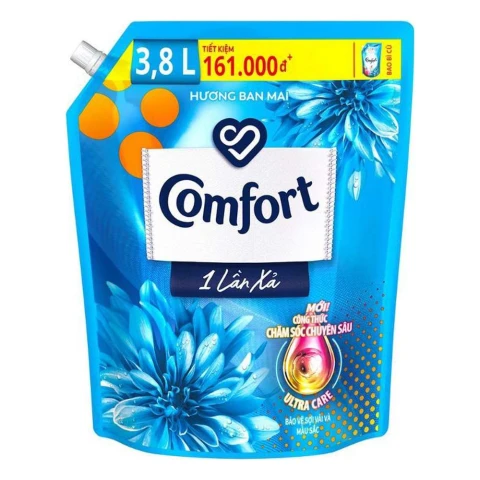 Nước xả vải Comfort 1 lần xả hương Ban Mai túi  3.1L