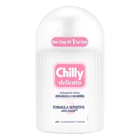 Dung dịch vệ sinh Chilly Delicato dịu nhẹ hồng 200ml