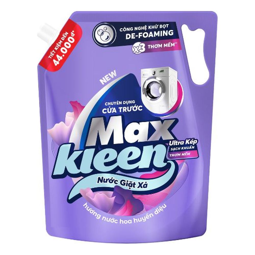 Nước giặt Maxkleen cửa trước huyền diệu túi  3.6kg