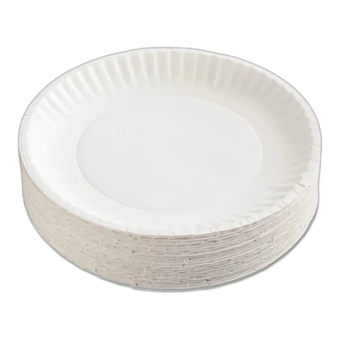 Đĩa giấy  trắng     18cm 