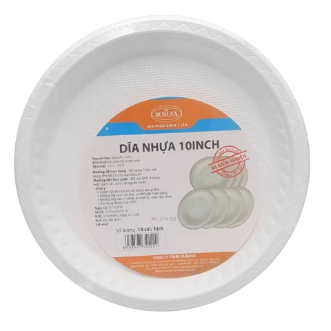 Đĩa nhựa tròn 1 lần   25cm 