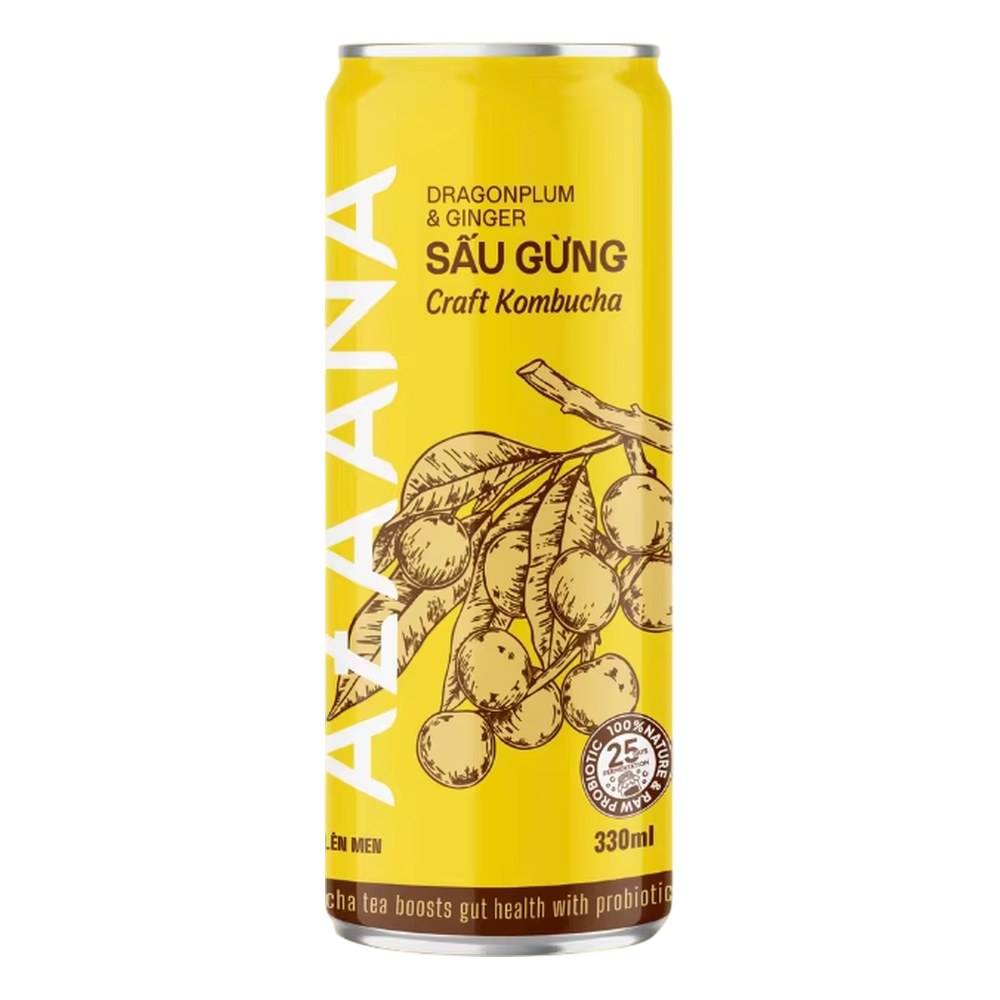 Trà Kombucha Azaana vị sấu gừng 330ml/24
