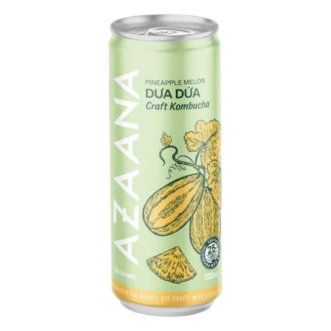 Trà Kombucha Azaana dưa dứa 330ml/24