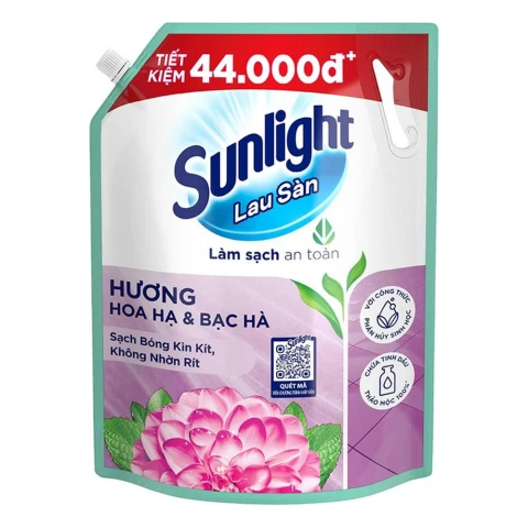 Nước lau sàn Sunligh tinh dầu  thảo mộc hoa hạ bạc hà 3.6kg