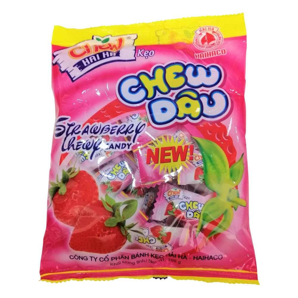 Kẹo chew Hải Hà  nhân đậu đỏ 90gr