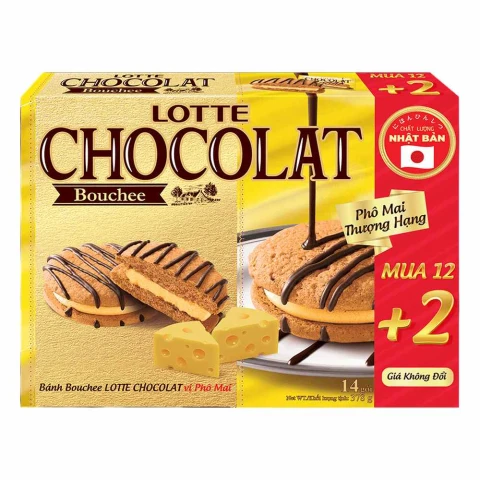 Bánh Lotte Chocolat Bouchee vị phô mai 378gr
