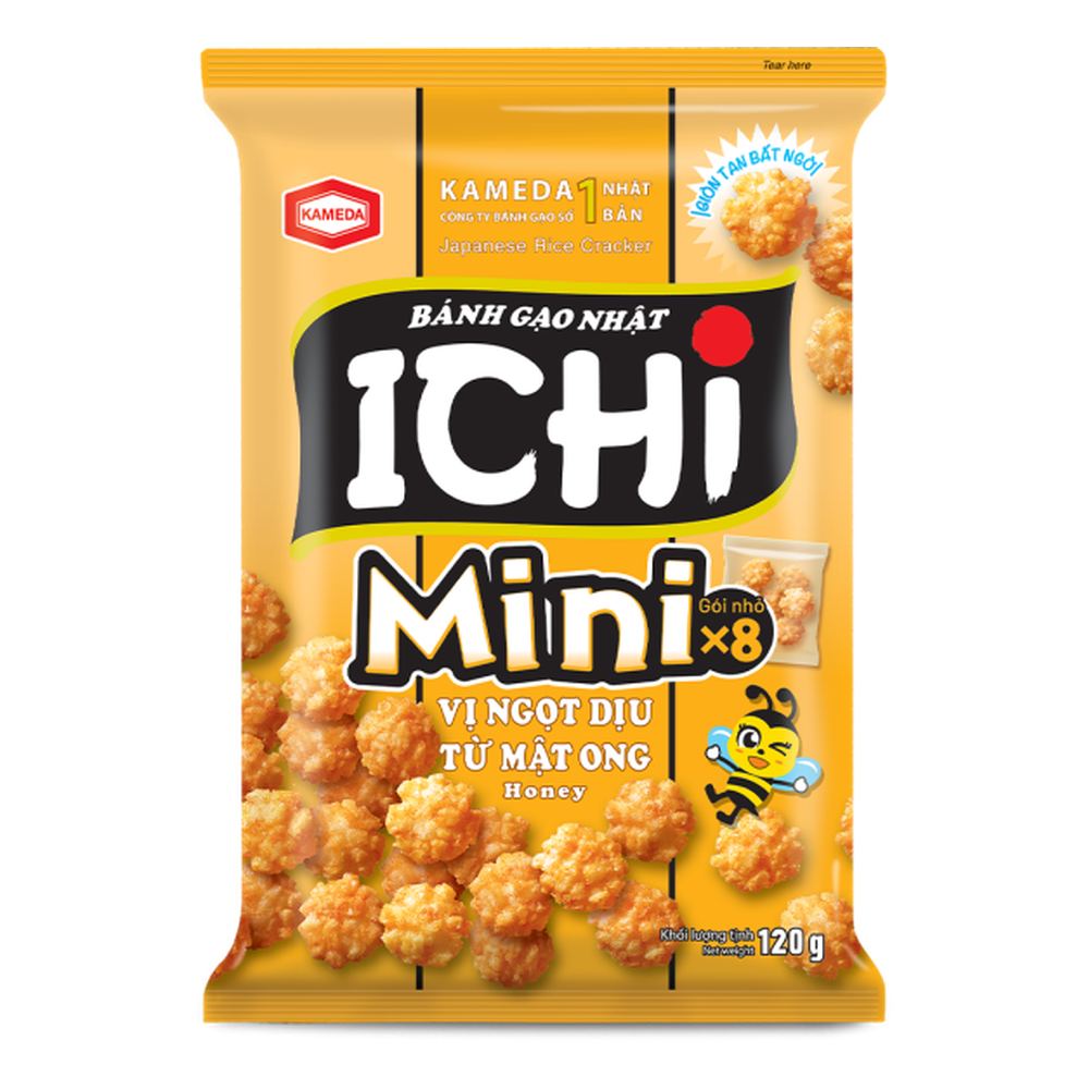 Bánh gạo Nhật Ichi Mini vị dịu ngọt từ mật ong 120gr