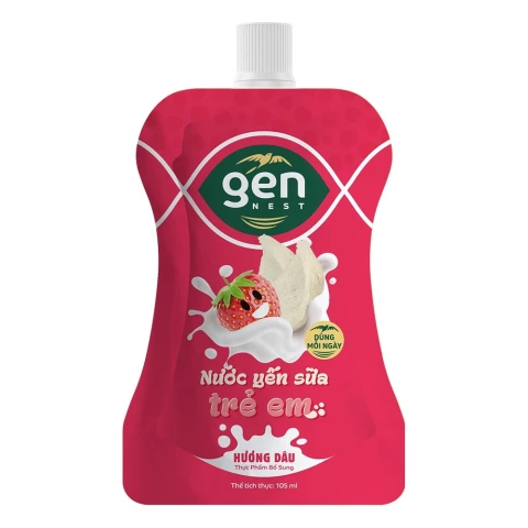 Nước yến sữa trẻ em  Gennest hương dâu 105ml