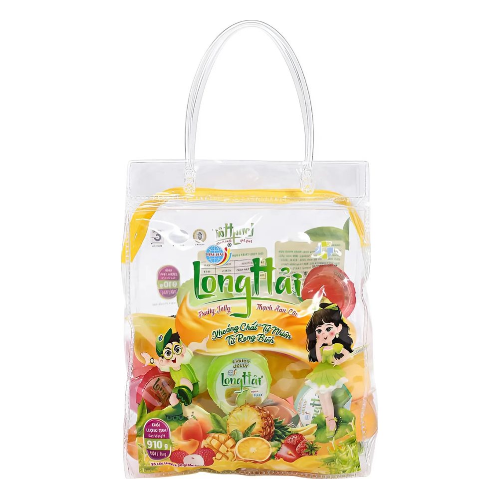 Thạch rau câu  Long Hải  túi không quai xách 910gr
