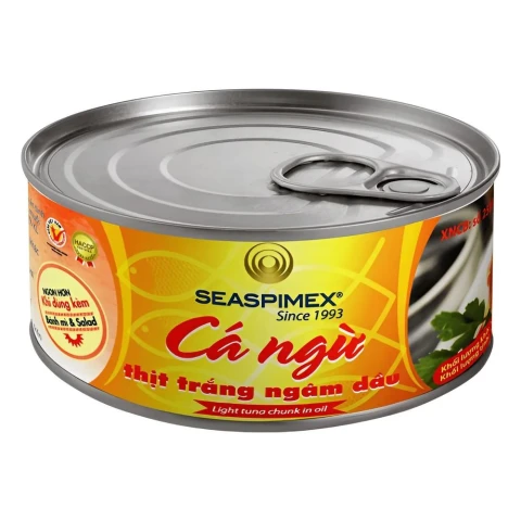 Cá ngừ thịt trắng ngâm dầu Seaspimex  185gr
