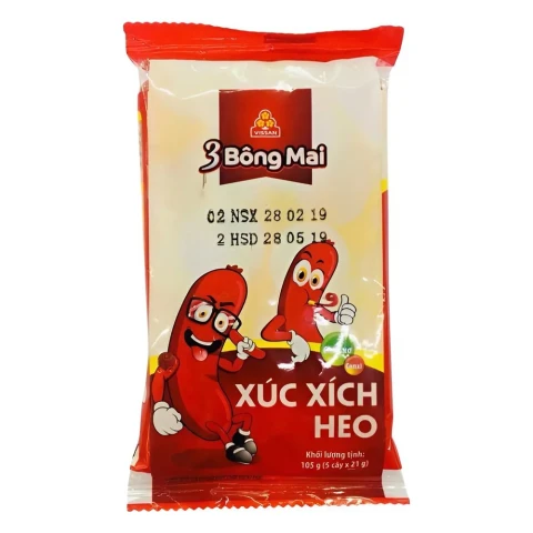Xúc xích 3 bông mai Vissan heo 105gr