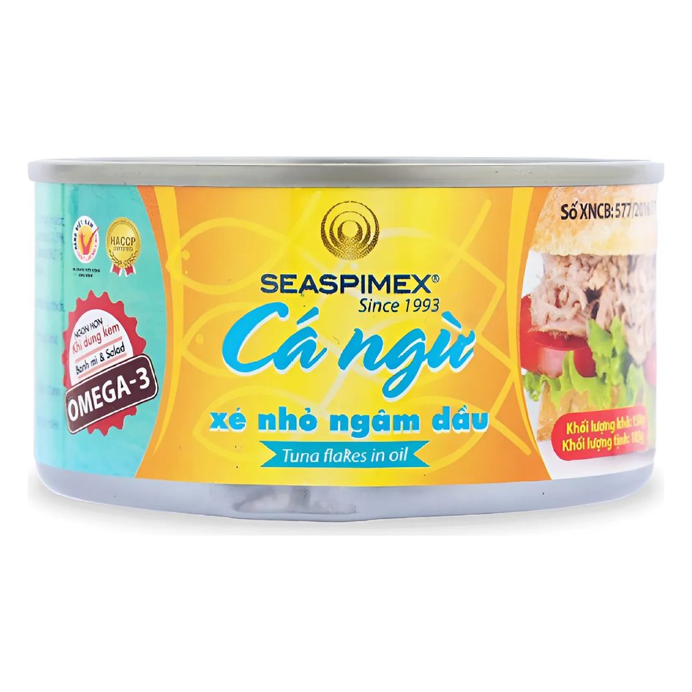 Cá ngừ xé nhỏ ngâm dầu Seaspimex  185gr