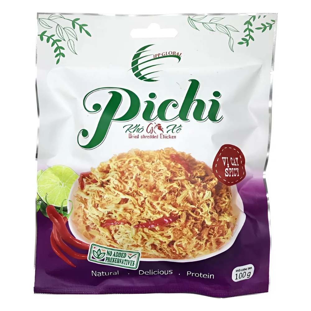 Khô gà xé Pichi vị cay 100gr