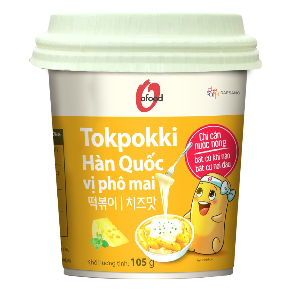 Tokpokki Hàn Quốc O Food vị phô mai hộp 105gr