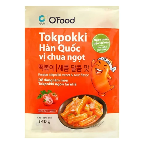 Tokpokki Hàn Quốc O Food vị chua ngọt hộp 105gr