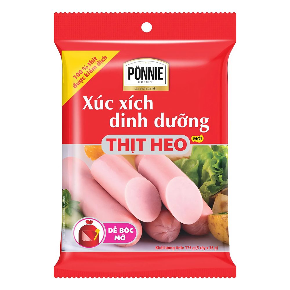 Xúc xích dinh dưỡng Ponnie  vị heo 95gr