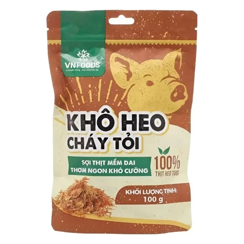 Khô heo  VN-Foods cháy tỏi 100gr