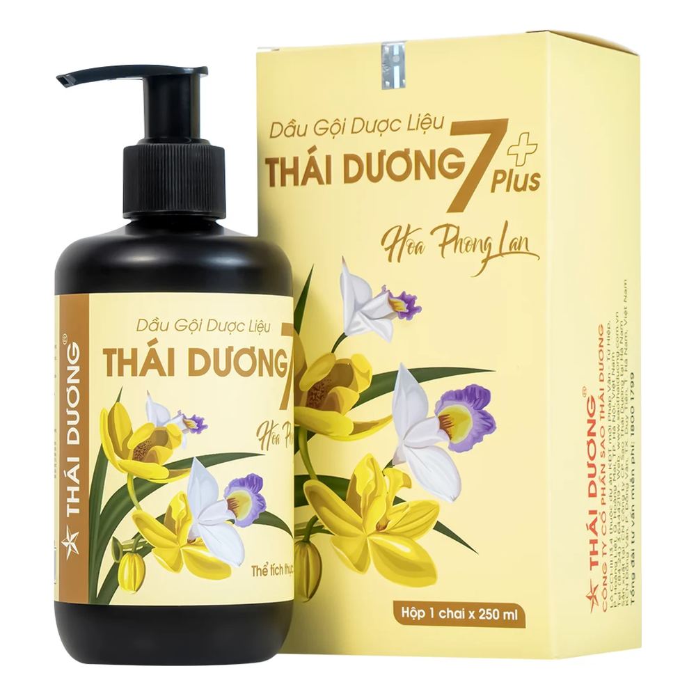 Dầu gội dược liệu Thái Dương 7  Plus gold hoa phong lan 250ml