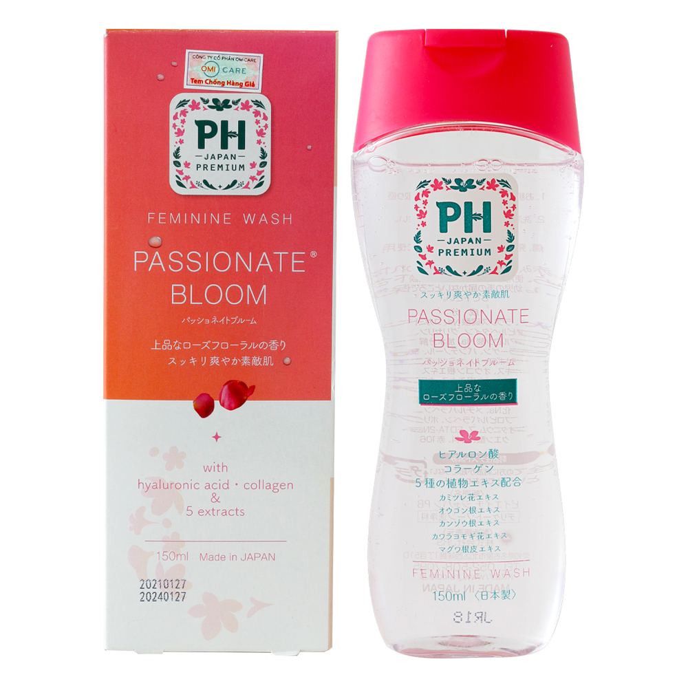 Dung dịch vệ sinh PH  Japan Premium hương hoa hồng 150ml