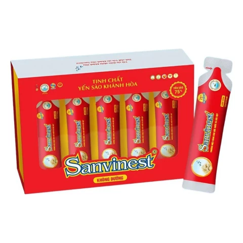 Tinh chất yến sào Sanvinest không đường hộp 25ml*10 túi
