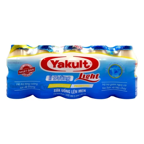 Sữa uống lên men Yakult  ít đường  lốc 5*65ml
