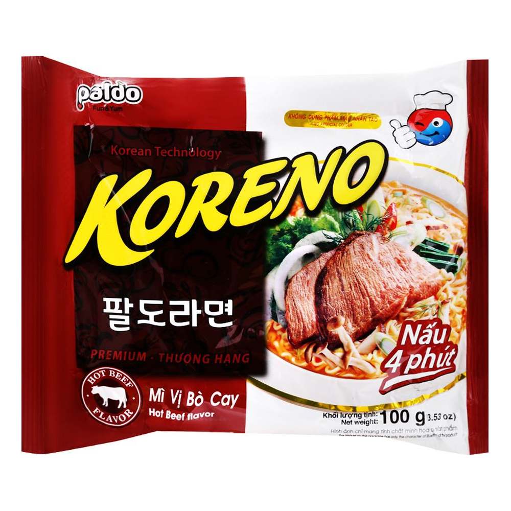 Mì Koreno vị bò cay 100gr
