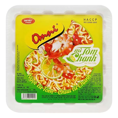 Mì Omni tôm chanh hộp 75gr