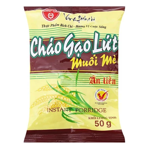 Cháo gạo lứt muối mè Bích Chi muối mè 50g 50gr