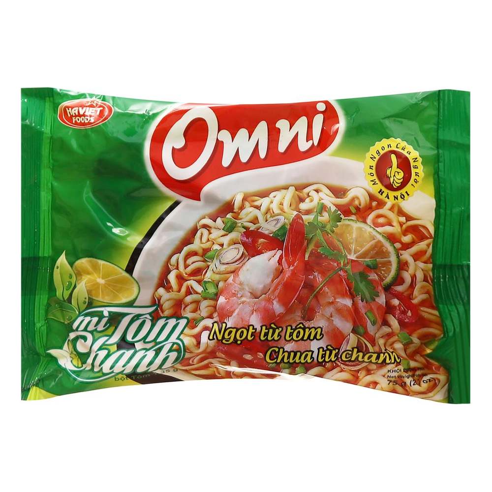 Mì Omni tôm chanh 75gr