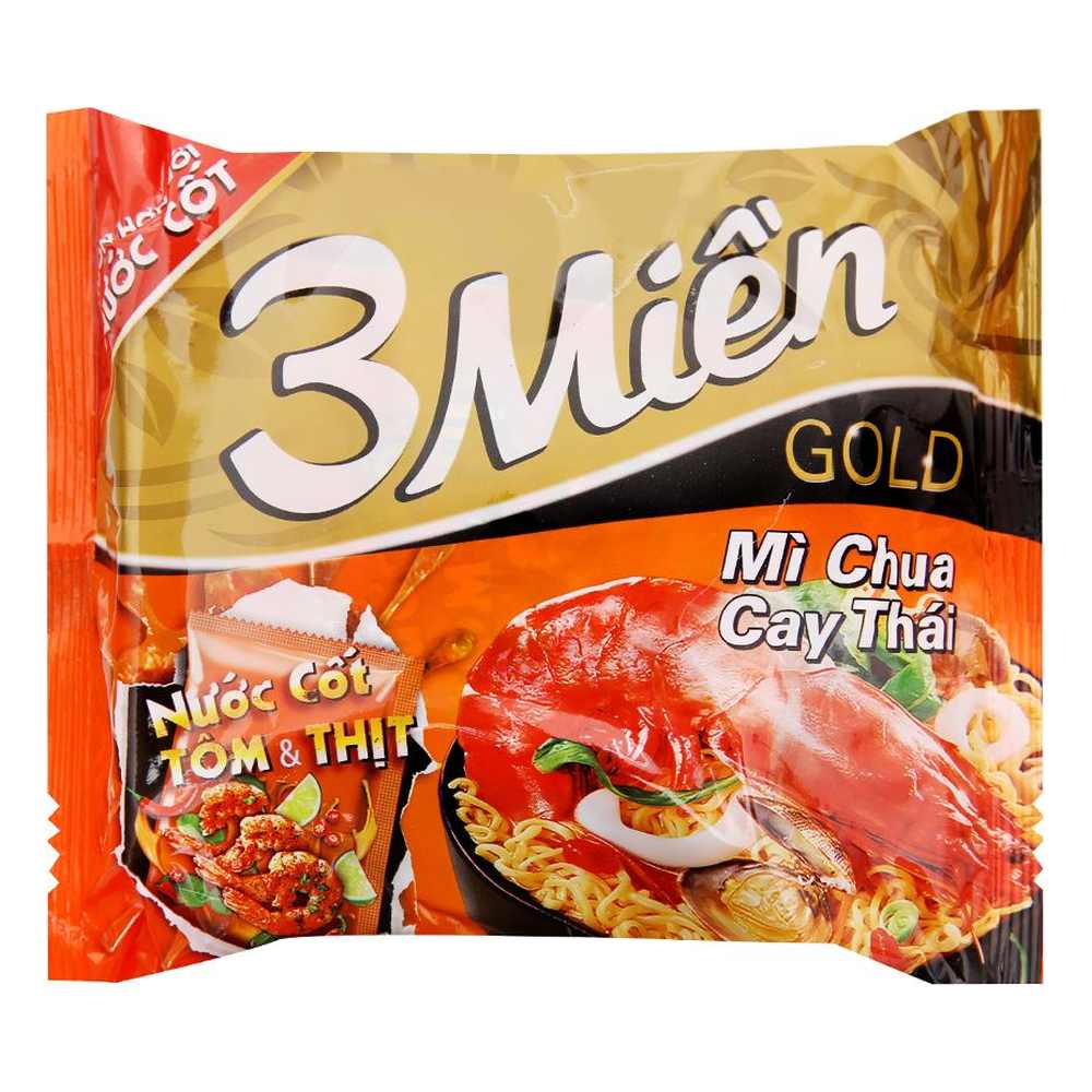 Mì 3 Miền Gold chua cay thái 75gr