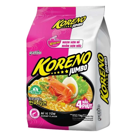 Mỳ Jumbo Koreno vị tôm 1kg /10